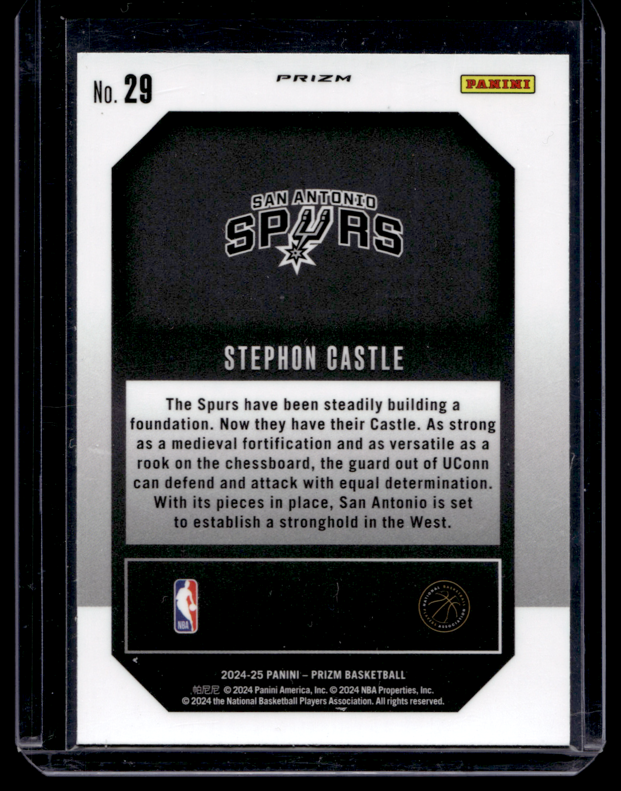 2024-25 Panini Prizm - Emergent - Green Prizm - Stephon Castle #29 RY