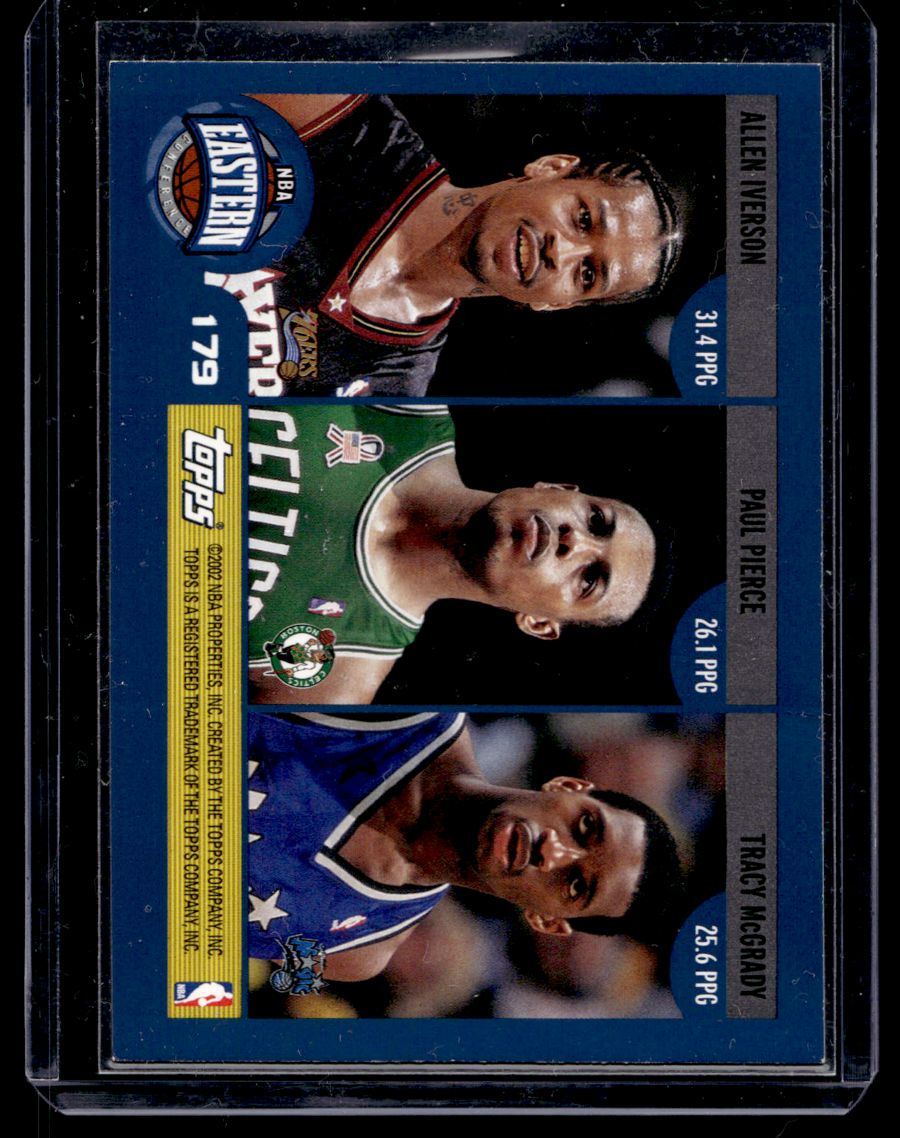 2002-03 Topps - Shaquille O'Neal / Tim Duncan / Kobe Bryant / Allen Iverson / Paul Pierce / Tracy McGrady #179