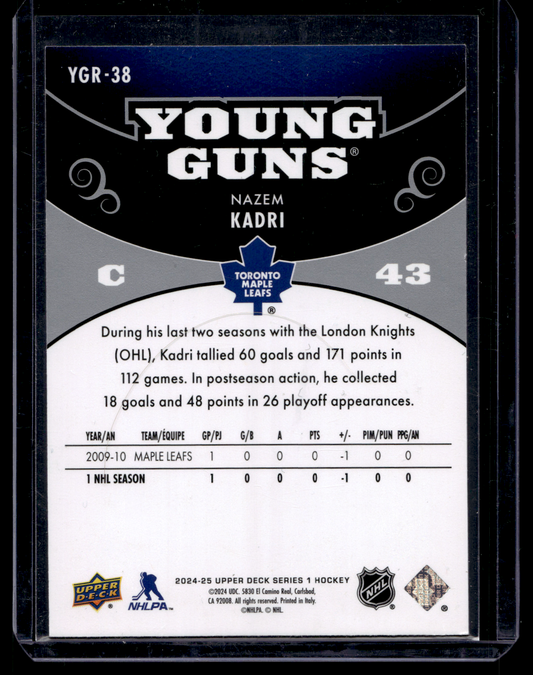 2024-25 Upper Deck Series 1 - Young Guns Renewed - Nazem Kadri #YGR-38