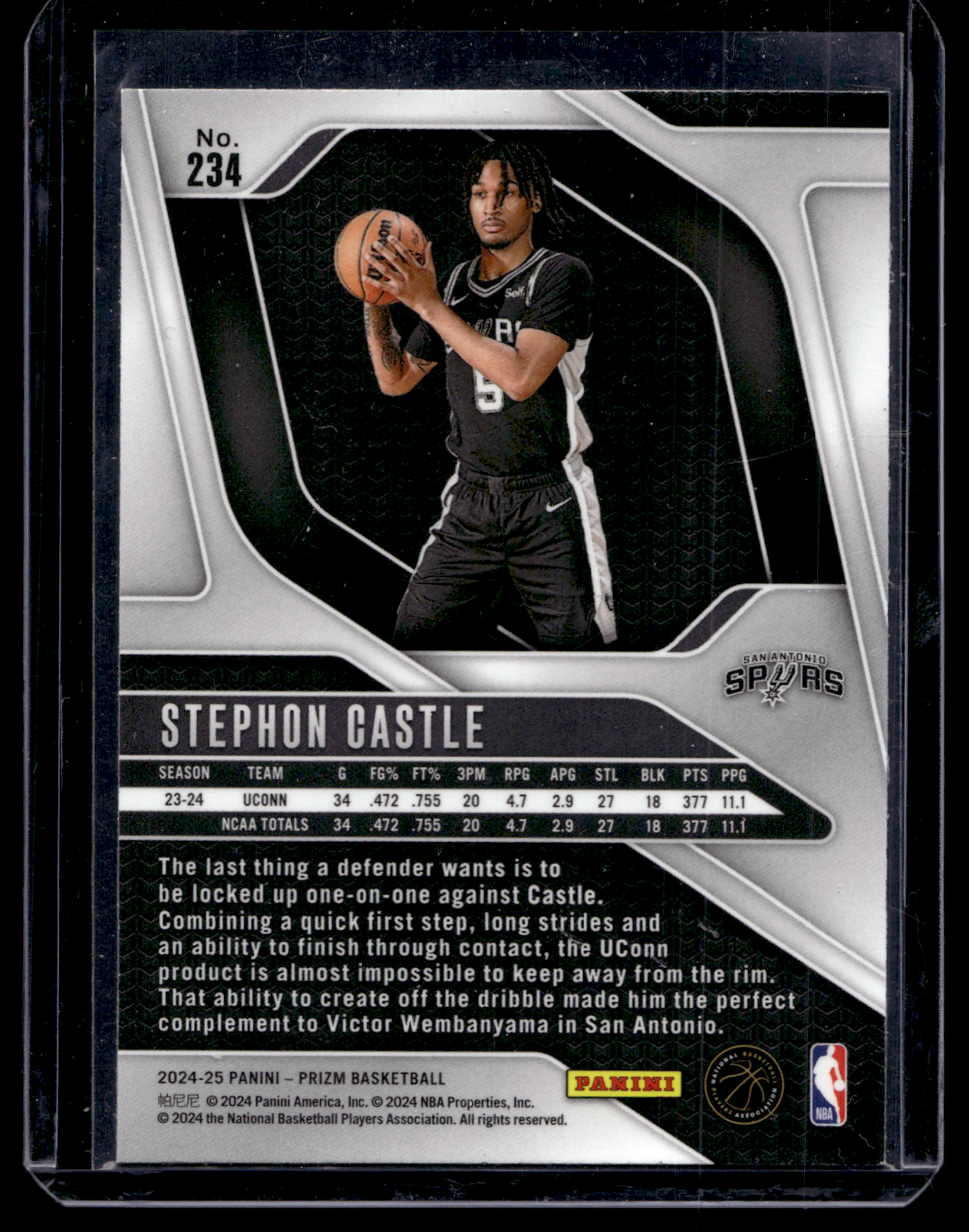 2024-25 Panini Prizm - Stephon Castle #234 RC