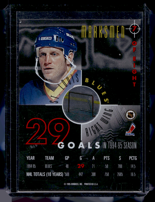 1995-96 Donruss - Marksmen - Brett Hull #7