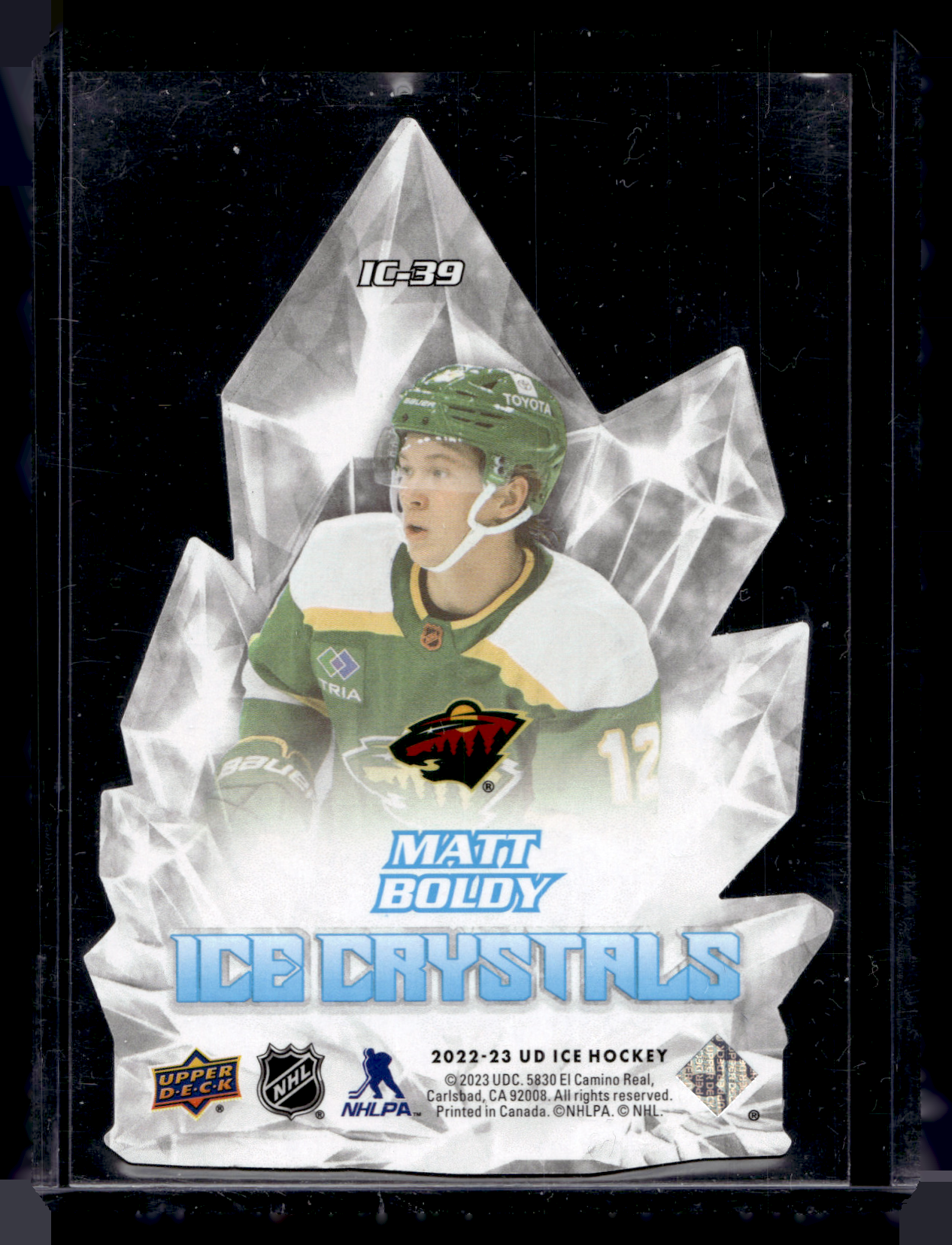 2022-23 Upper Deck Ice - Ice Crystals - Rookies - Matt Boldy #IC-39 RY