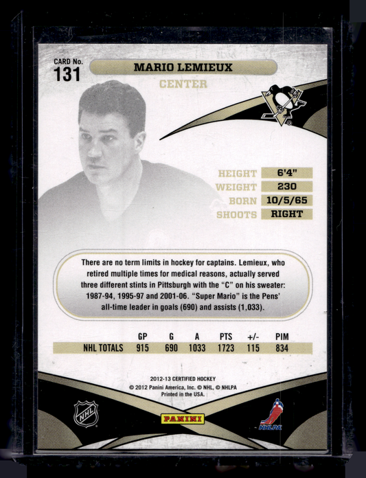 2012-13 Panini Certified - Mirror Red - Immortals - Mario Lemieux #131 /100