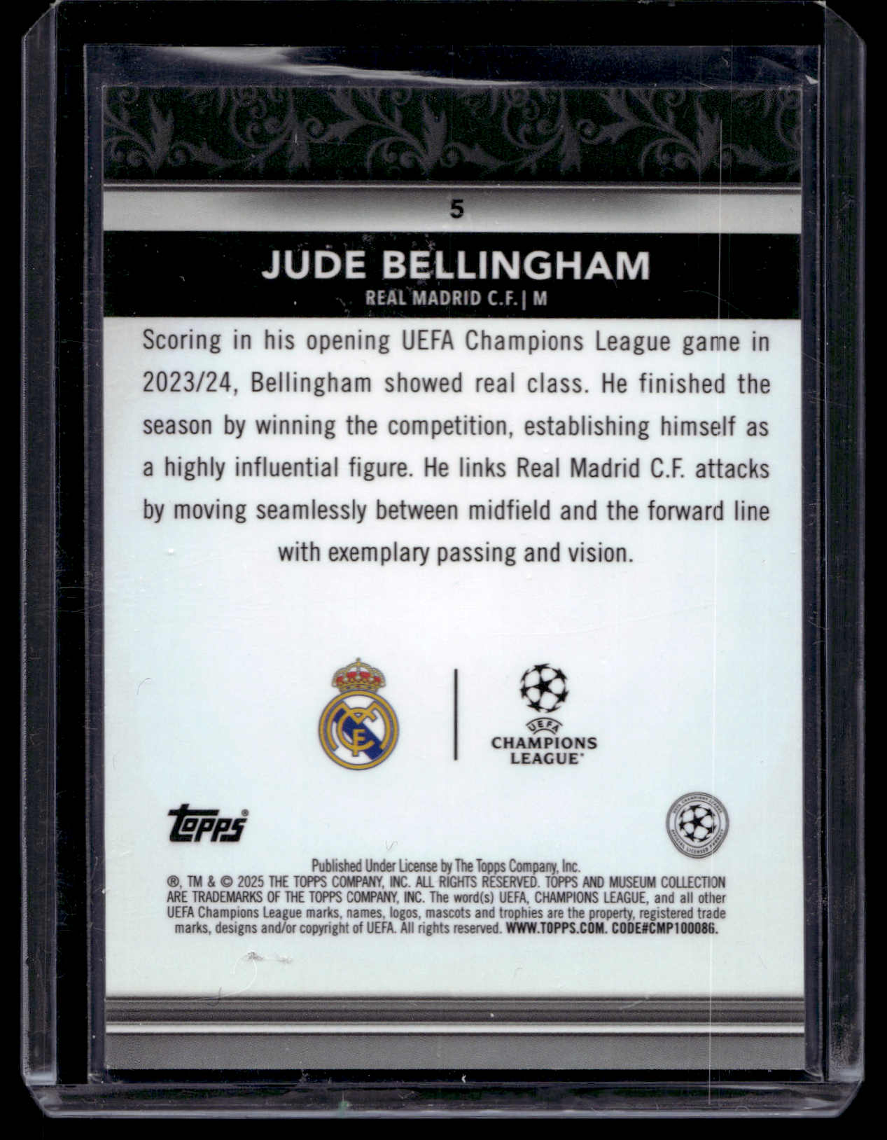2024-25 Topps Museum Collection UEFA Club Competitions - Jude Bellingham #5