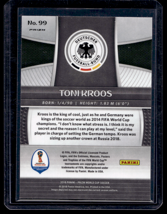 2018 Panini Prizm World Cup - Silver Prizm - Toni Kroos #99