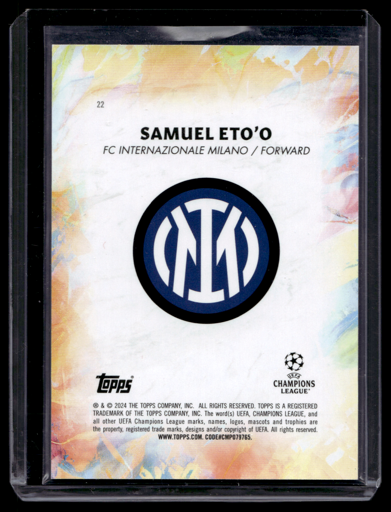 2023-24 Topps Inception UEFA Club Competitions - Legacy - Samuel Eto’o #22
