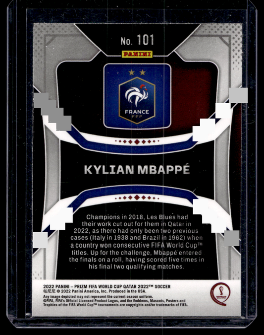 2022 Panini Prizm World Cup Qatar - Kylian Mbappé #101