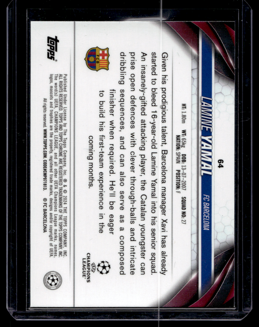 2023-24 Topps UEFA Club Competitions - Lamine Yamal #64 RC