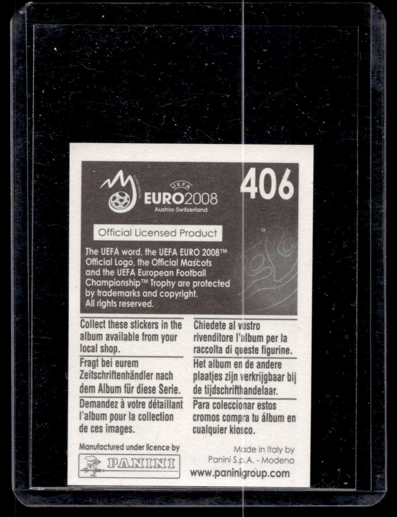 2008 Panini UEFA Euro 2008 Stickers - Zlatan Ibrahimovic #406
