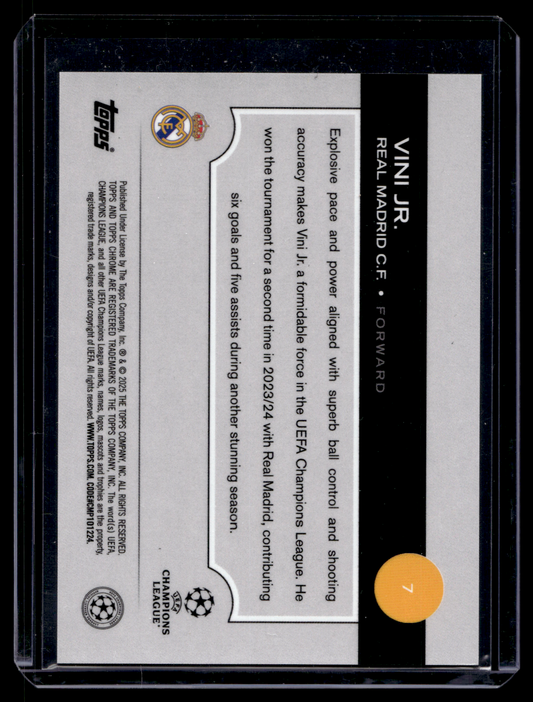 2024-25 Topps Chrome UEFA Club Competitions - Gold Lava Refractor - Vini Jr. #7 /50