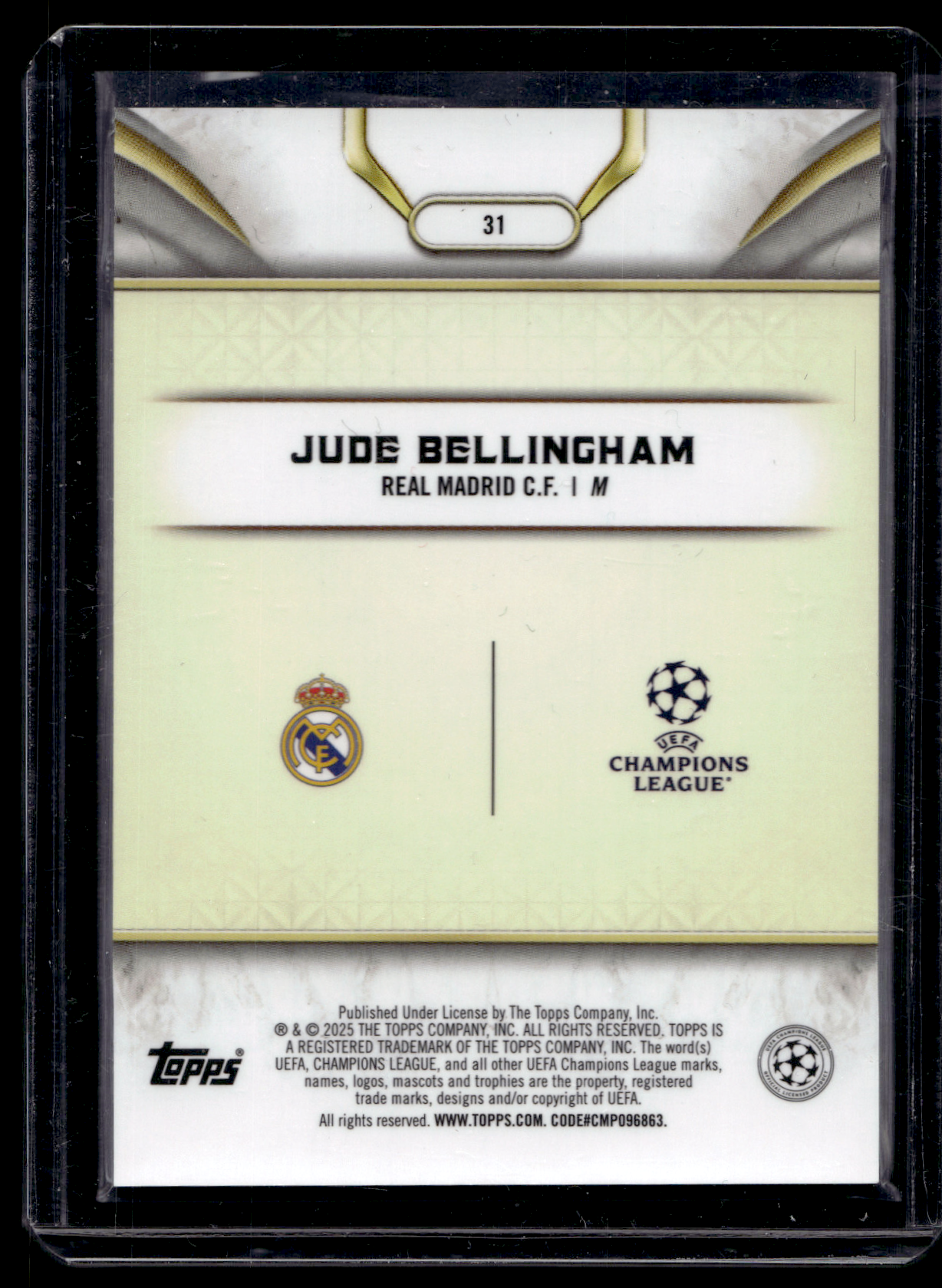 2024-25 Topps Reverence UEFA Club Competitions - Jude Bellingham #31