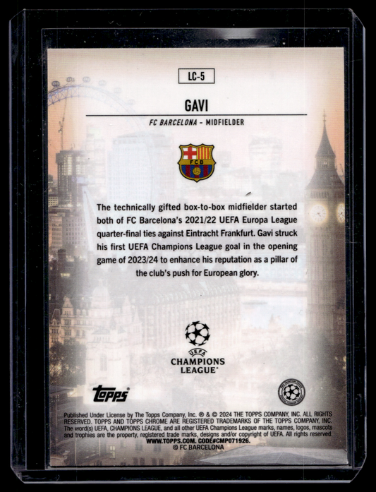 2023-24 Topps Chrome UEFA Club Competitions - London Calling - Gavi #LC-5