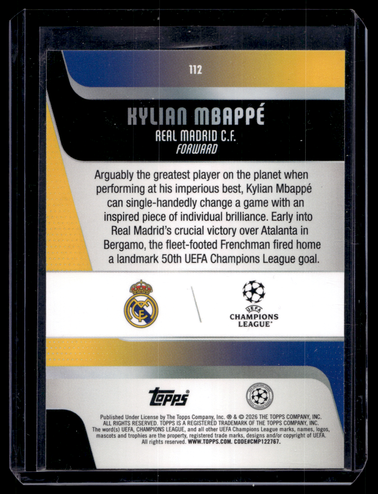 2025-26 Topps UEFA Club Competitions - Raindrops - Kylian Mbappe #112