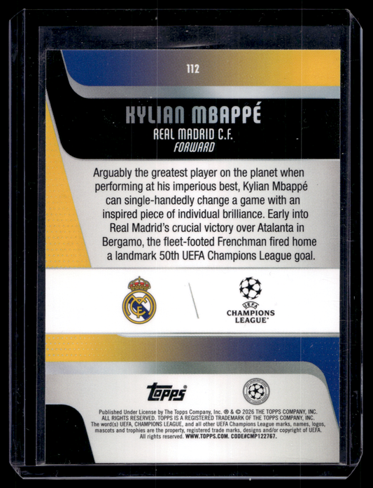 2025-26 Topps UEFA Club Competitions - Raindrops - Kylian Mbappe #112