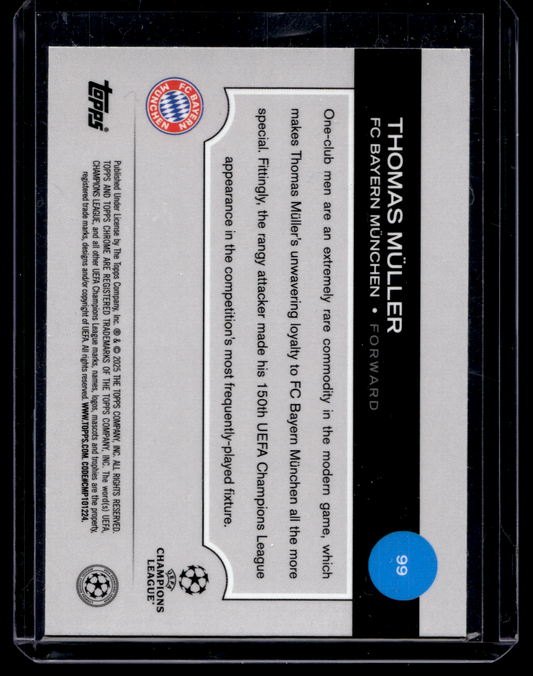 2024-25 Topps Chrome UEFA Club Competitions - Pulsar Refractor - Thomas Müller #99