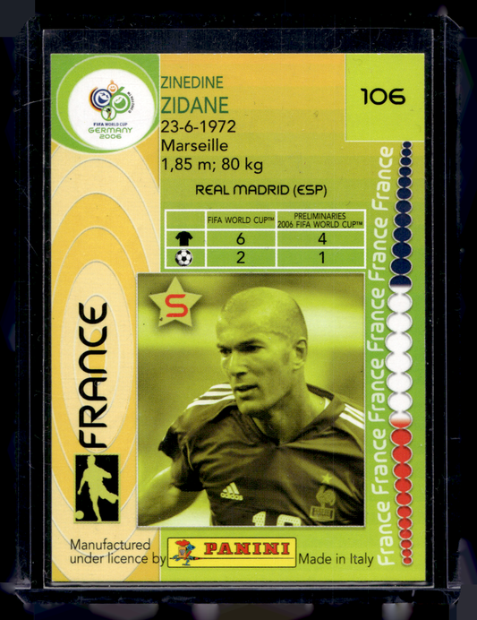 2006 Panini FIFA World Cup Germany - Zinedine Zidane #106