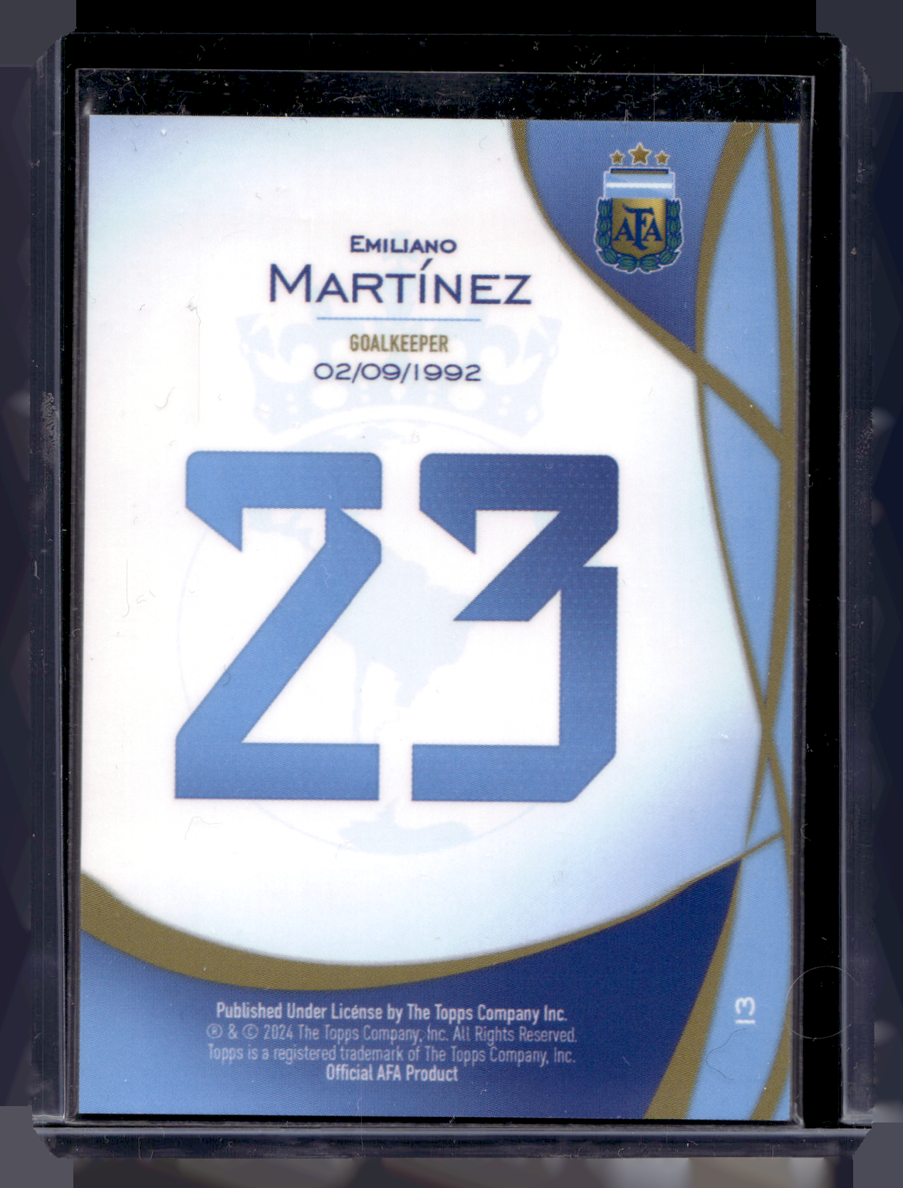 2024 Topps Lineage Argentina - Green Tango Foilboard - Emiliano Martinez #13 /75