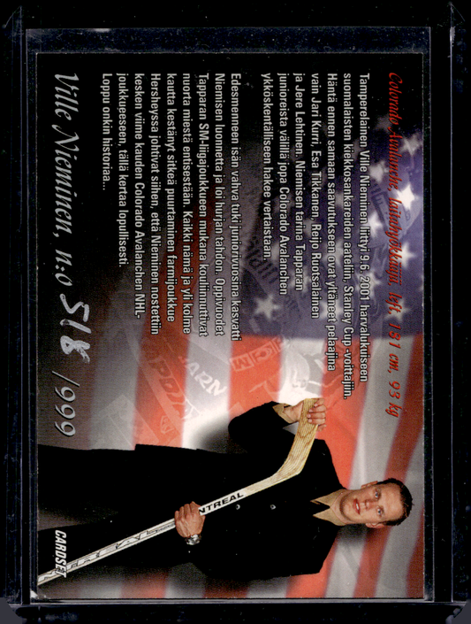 2001-02 Cardset American Dream - Ville Nieminen /999