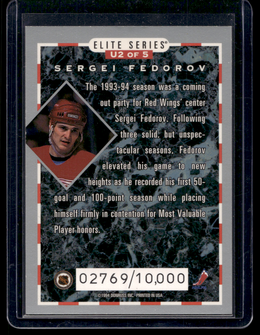 1993-94 Donruss - Elite Series - Sergei Fedorov #U2 /10000