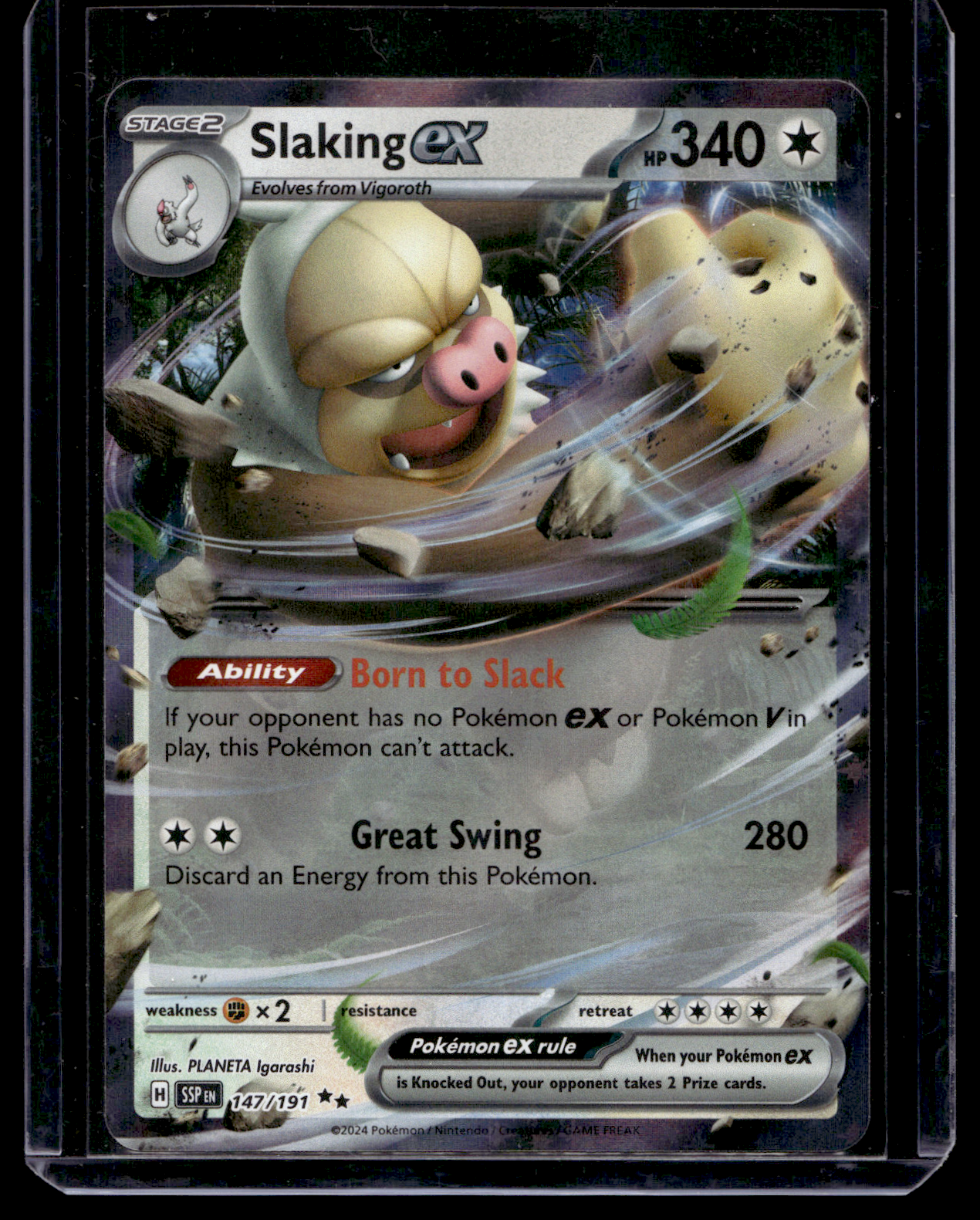 pokemon slaking card 2024 - Scarlet & Violet - Surging Sparks 230 HP. Card | Set | Rating:M Charizard Ex Full Art | Evolutions | 9 1996 Japanese Pokemon Card Japanese PSA