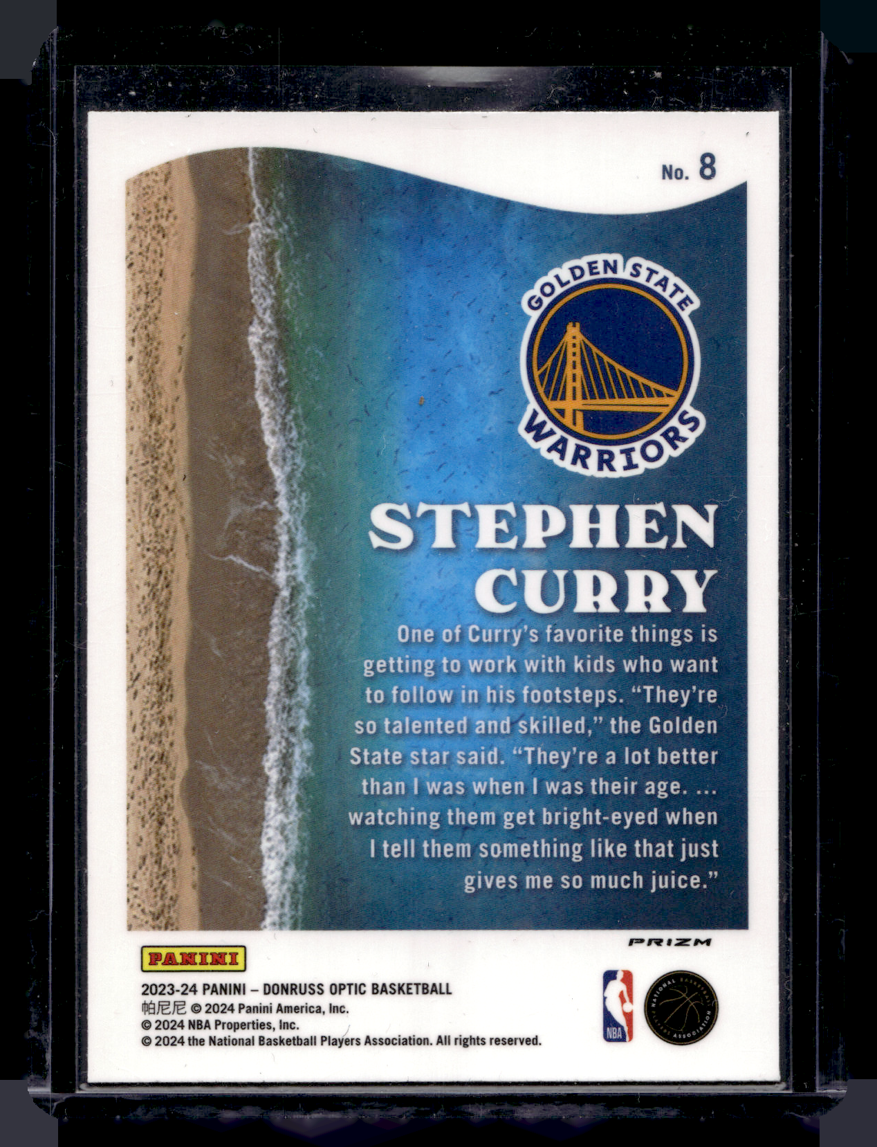 2023-24 Panini Donruss Optic - Splash! - Green Shock Prizm - Stephen Curry #8