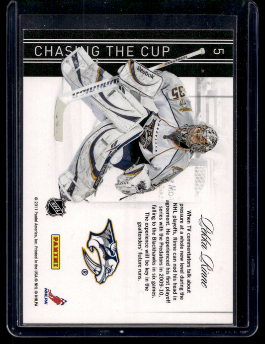2010-11 Panini Zenith - Chasing the Cup - Pekka Rinne #5