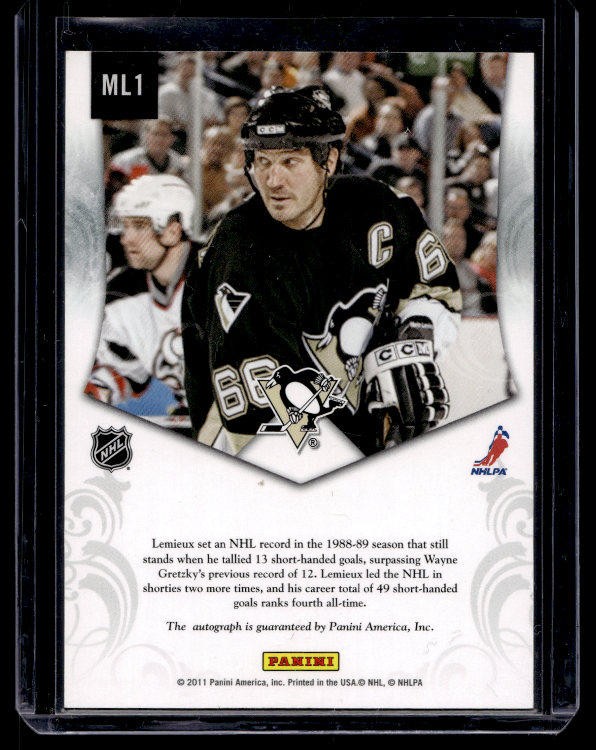2010-11 Panini Dominion - Private Signings - Mario Lemieux #ML1
