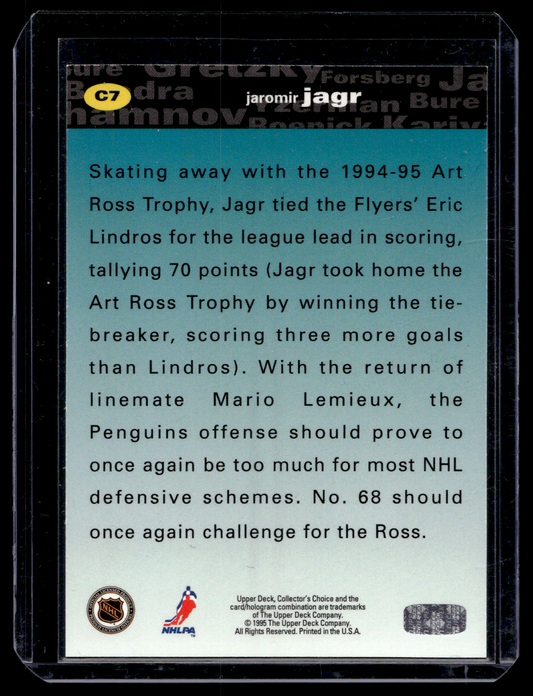 1995-96 Upper Deck Collector's Choice - Prize Crash the Game - Gold - Jaromir Jagr #C7