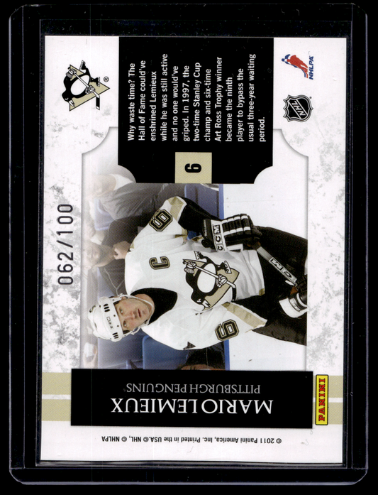 2010-11 Panini Playoff Contenders - Legendary Contenders - Purple - Mario Lemieux #6 /100