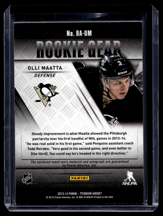 2013-14 Panini Rookie Anthology - Titanium Update Rookie Gear Autographs - Olli Maatta #RA-OM /100 RY
