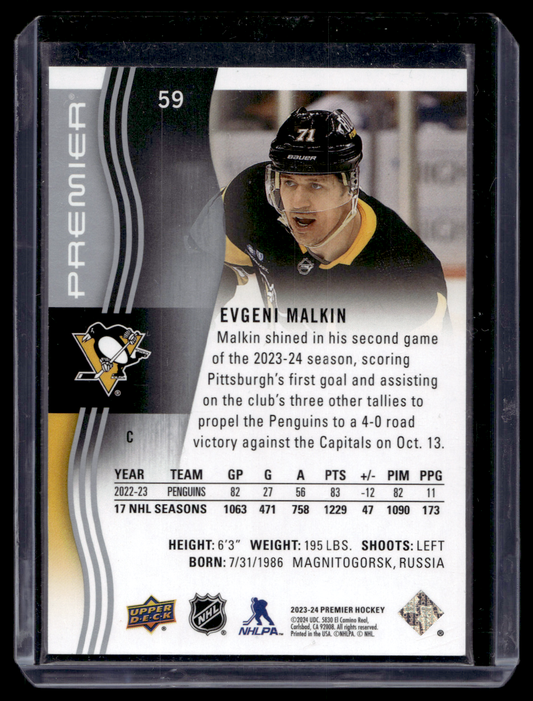 2023-24 Upper Deck Premier - Evgeni Malkin #59 /299