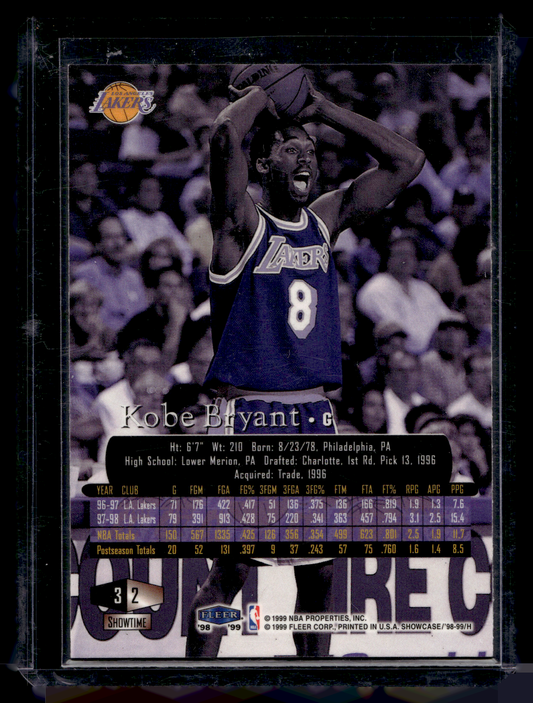 1998-99 Flair Showcase - Row 3 - Kobe Bryant #2