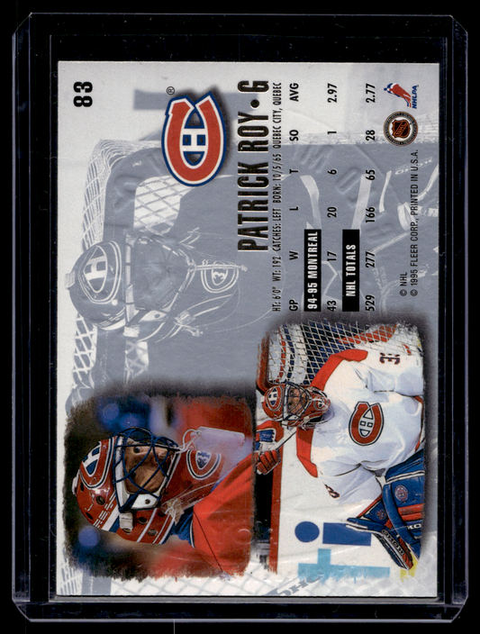1995-96 Fleer Ultra - Gold Medallion Edition - Patrick Roy #83