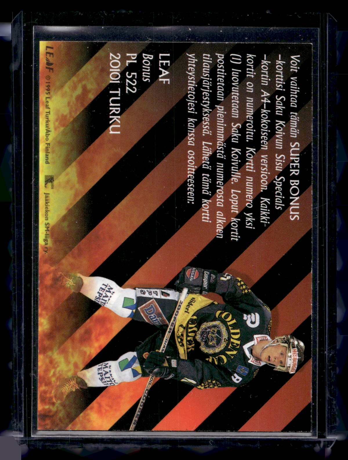1995-96 Sisu Super Bonus - Saku Koivu (Sisu logo vasemalla)