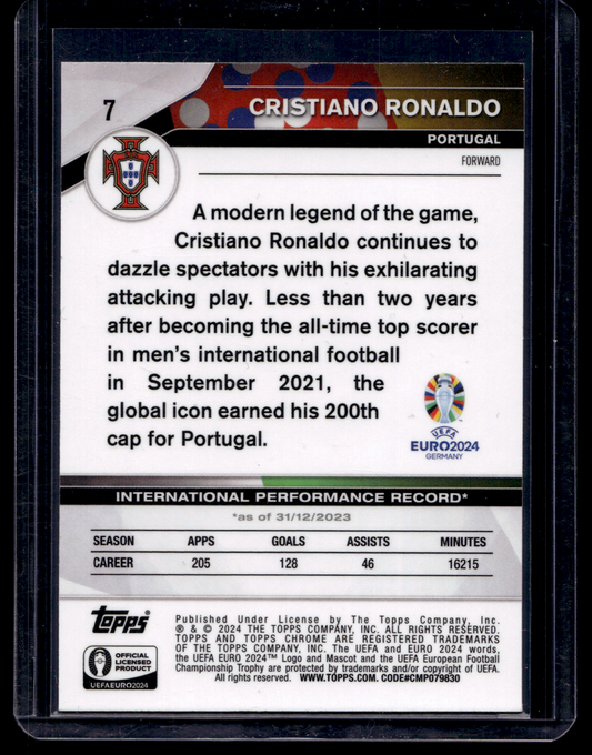 2024 Topps Chrome UEFA Euro - Cristiano Ronaldo #7