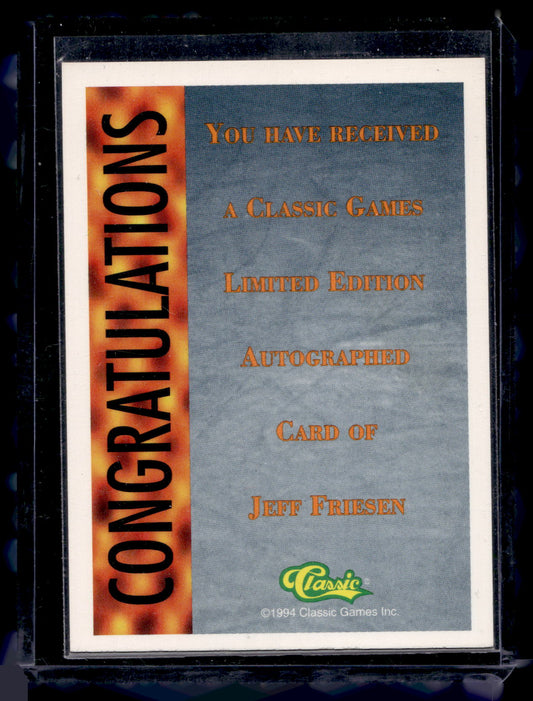 1994 Classic Pro Hockey Prospects - Autographs - Jeff Friesen /2450