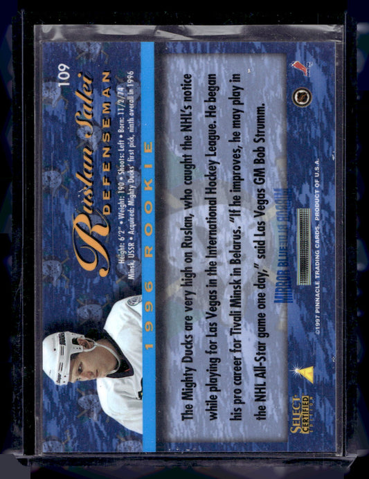 1996-97 Select Certified - Mirror Blue - Ruslan Salei #109 RC