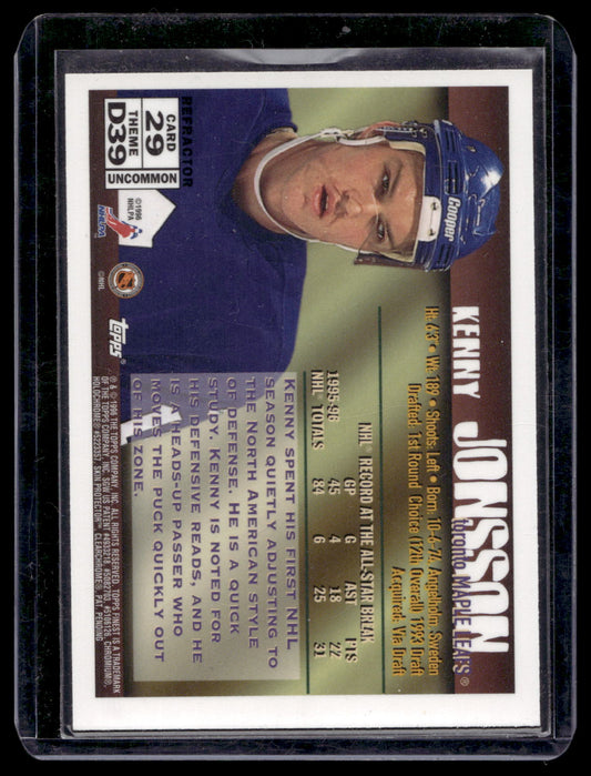 1995-96 Topps Finest - Refractor - Kenny Jonsson #29