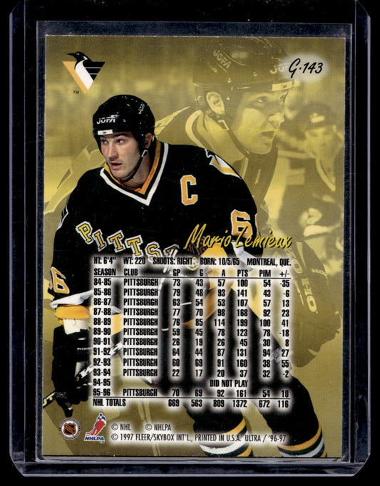 1996-97 Fleer Ultra - Gold Medallion - Mario Lemieux #G-143