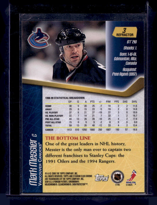 1999-00 Topps Stadium Club - Chrome - Refractor - Mark Messier #3