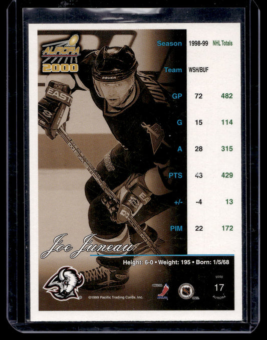 1999-00 Pacific Aurora - Premiere Date - Joe Juneau #17 /60