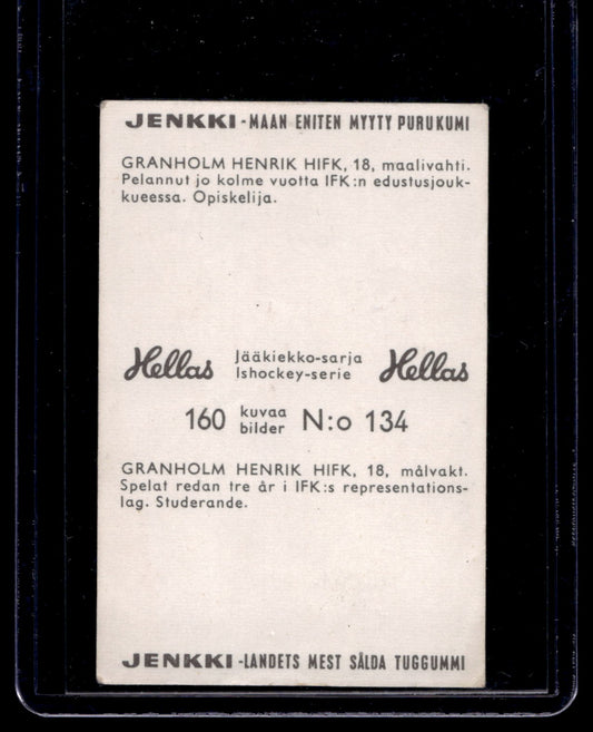 1965 Hellas Jenkki Jääkiekkosarja Henrik Granholm #134