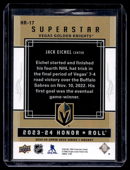 2023-24 Upper Deck Series 1 - Honor Roll - Silver Rainbow - Jack Eichel #HR-17 /250