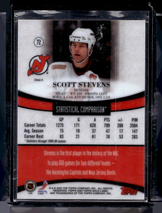 1999-00 Topps Gold Label - Class 3 - Scott Stevens #72