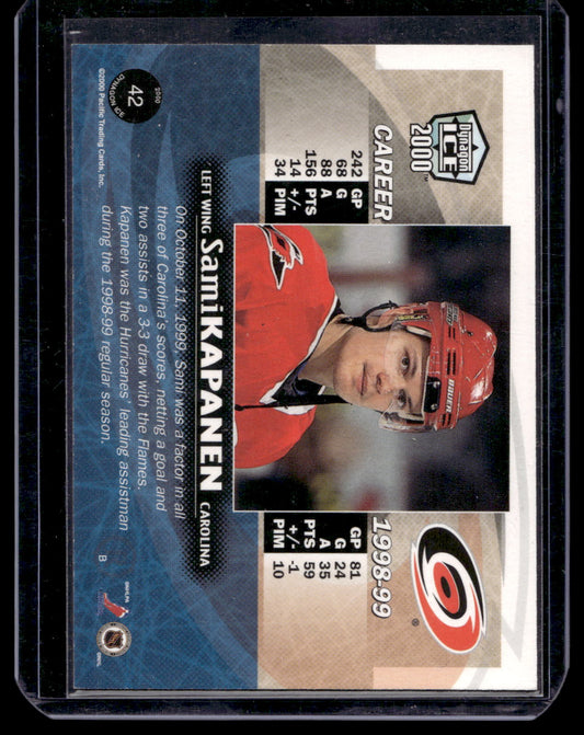 1999-00 Pacific Dynagon Ice - Gold - Sami Kapanen #42 /199