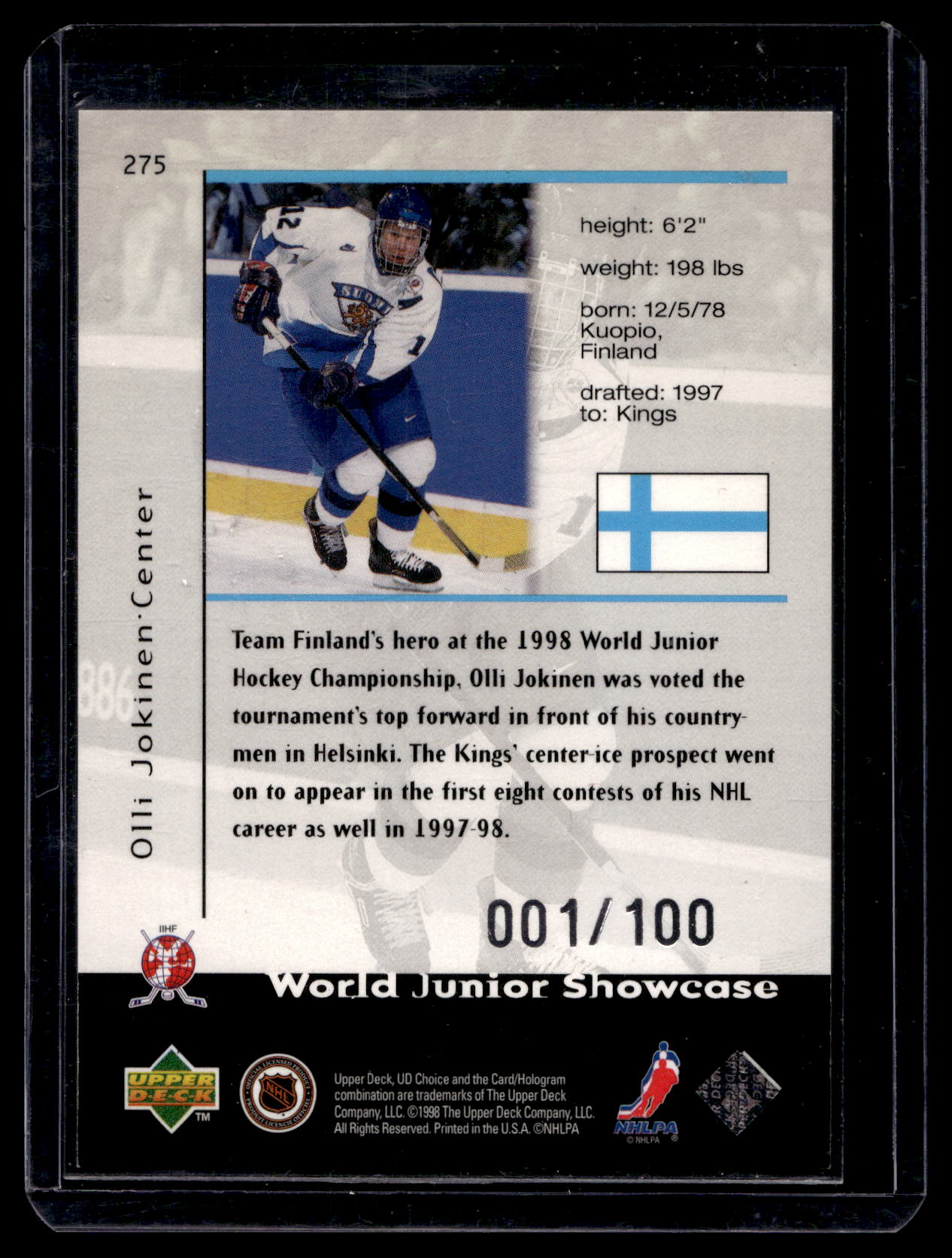 1998-99 Upper Deck UD Choice - Prime Choice Reserve Olli Jokinen #275 /100