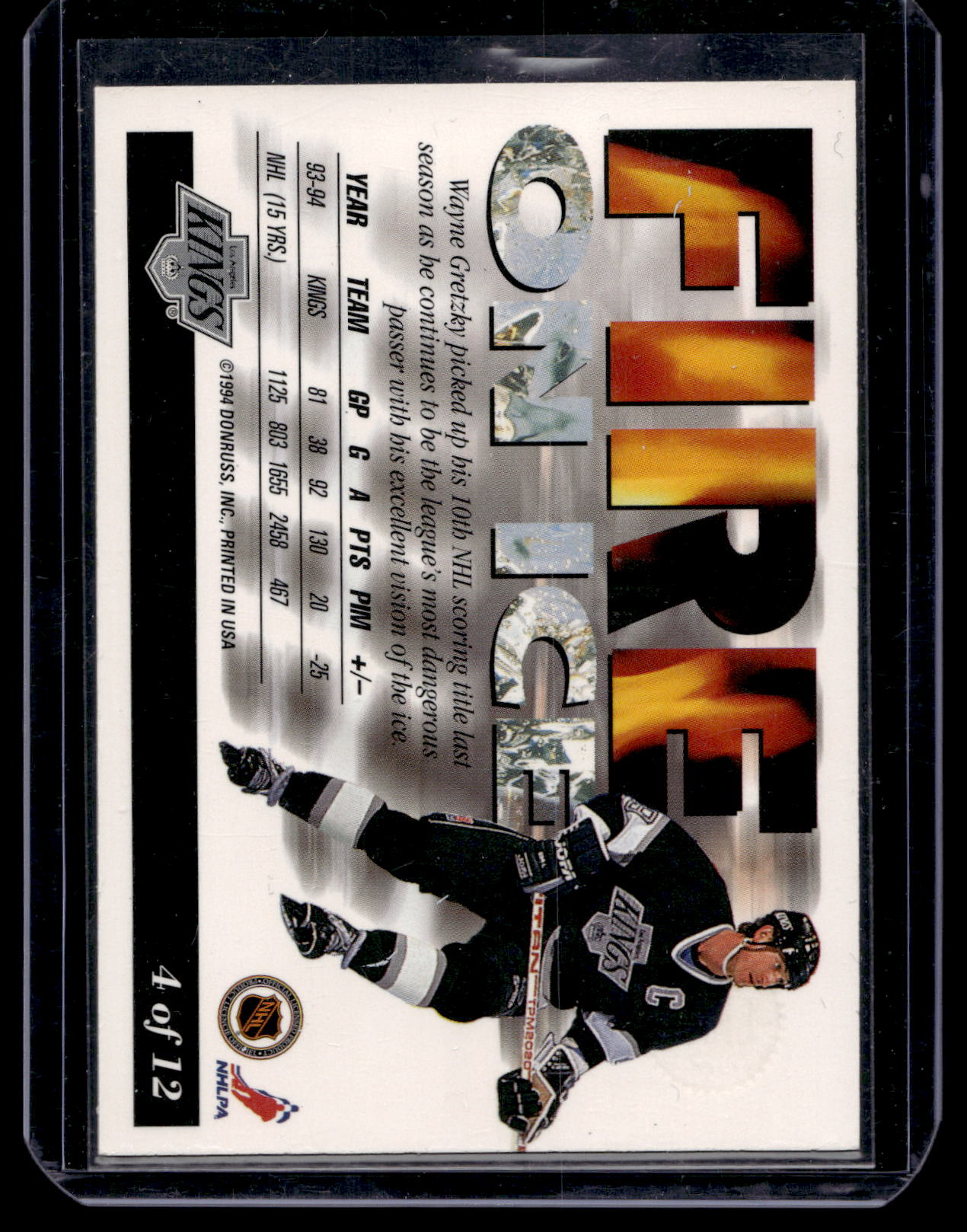 1994-95 Leaf - Fire on Ice - Wayne Gretzky #4
