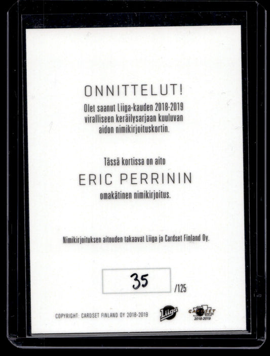 2018-19 Cardset Signature Platinum Edition - Eric Perrin /125