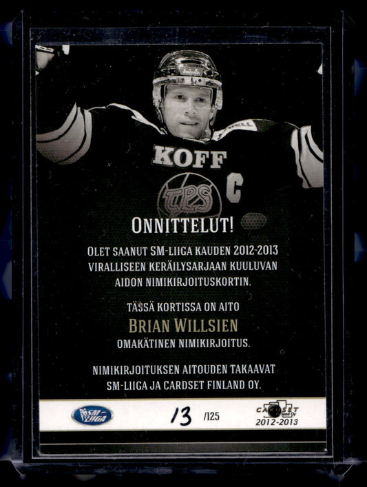 2012-13 Cardset Signature - Brian Willsie /125