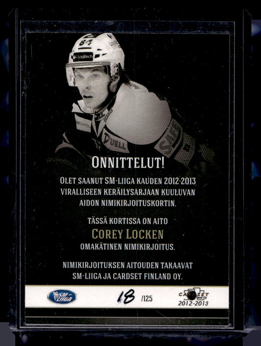 2012-13 Cardset Signature - Corey Locke /125